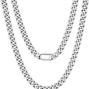 Men's 6MM Width-Steel Stainless Steel Miami Cuban Curb Link Chain Necklace